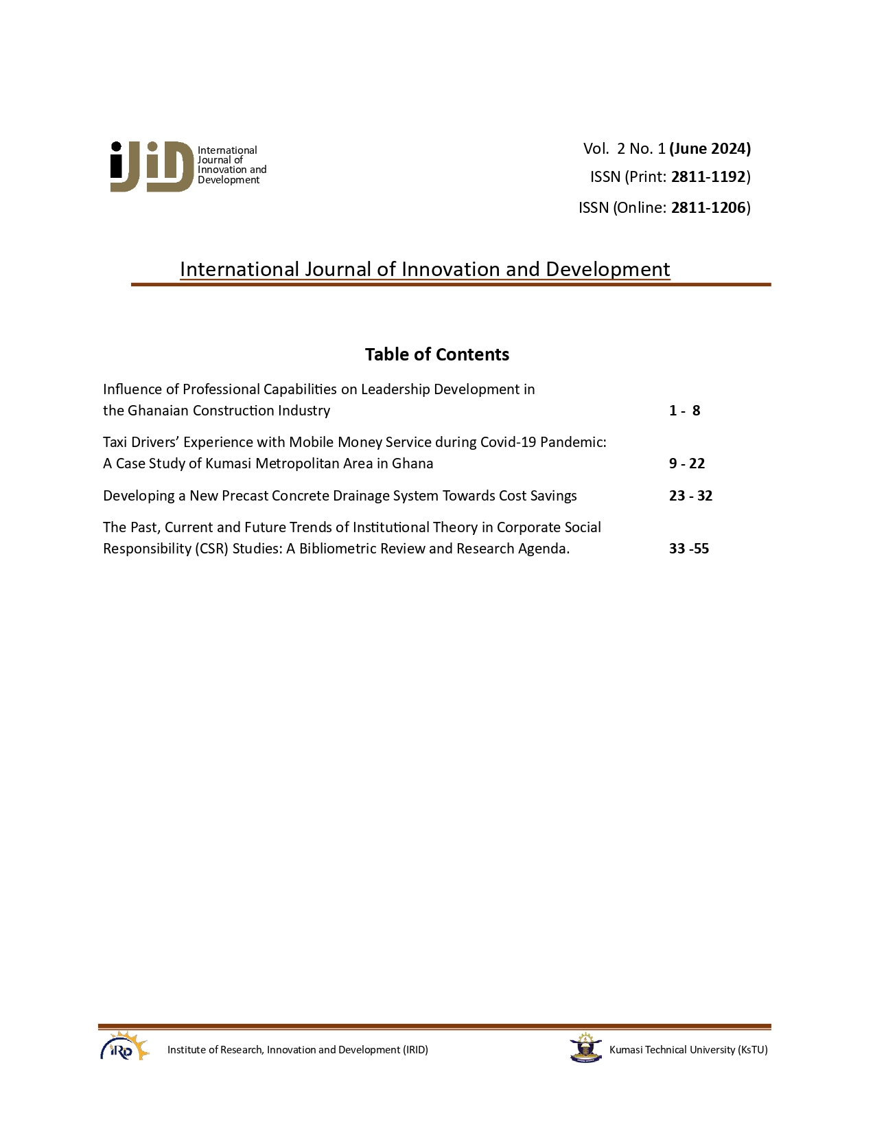                         View Vol. 2 No. 1 (2024): International Journal of Innovation and Development
                    